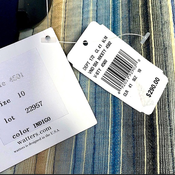 🆕🏷️NWT💙Gorgeous Indigo color Chiffon Gown. MSRP $290 - Picture 5 of 8